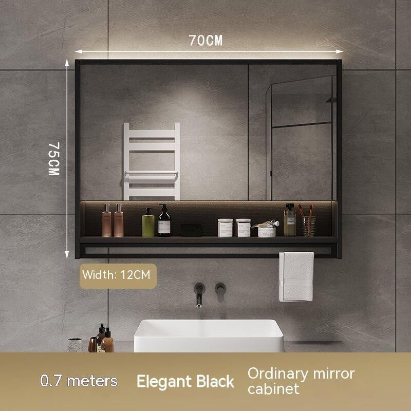 QW- Bilik Mandi Cermin Pintar Kabinet cermin di bilik mandi boleh menghilangkan habuk dan kabus dengan menghidupkan pemanas.