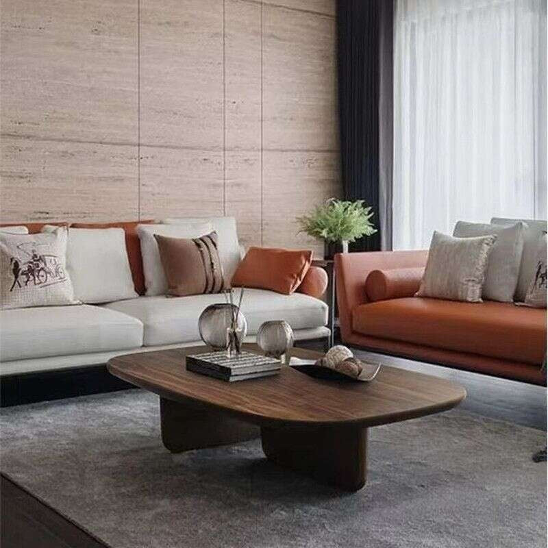Solid wood tea living room coffee table, modern pine table