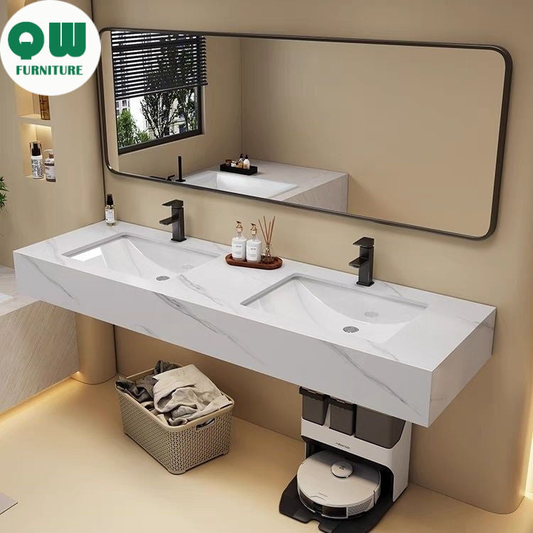 QW- Artificial Marble Sink Set, Smart Bathroom Mirror