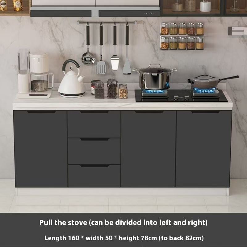 QW- Aluminum Alloy Kitchen Storage Cabinet with Free Sink