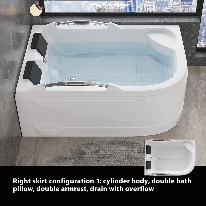 QW- Double Acrylic Heated Temperature Massage Bathtub