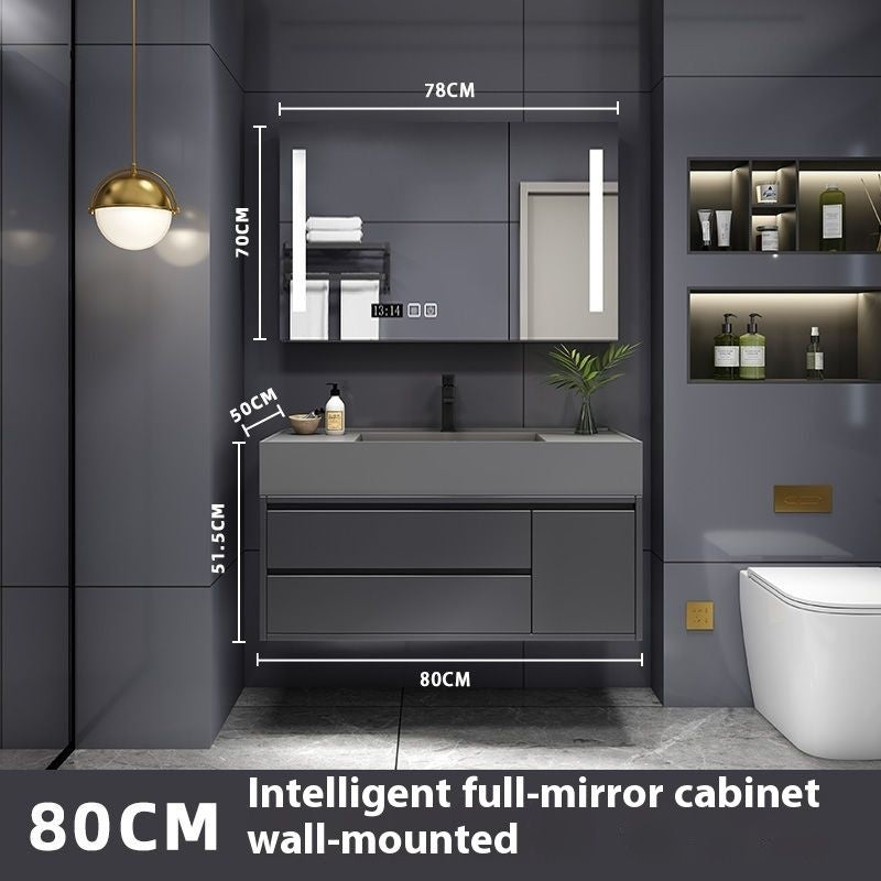 QW- Smart Mirror Real Wood Storage Bathroom Wash Cabinet