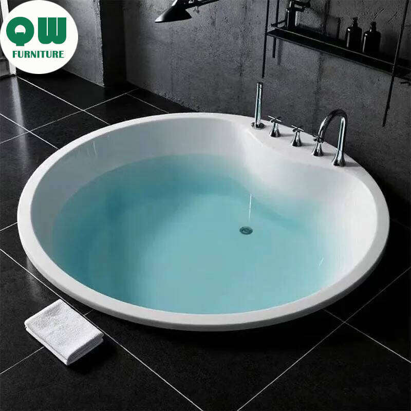 Tab mandi akrilik terbenam QW- Terbenam Tab mandi akrilik terbenam untuk kegunaan rumah