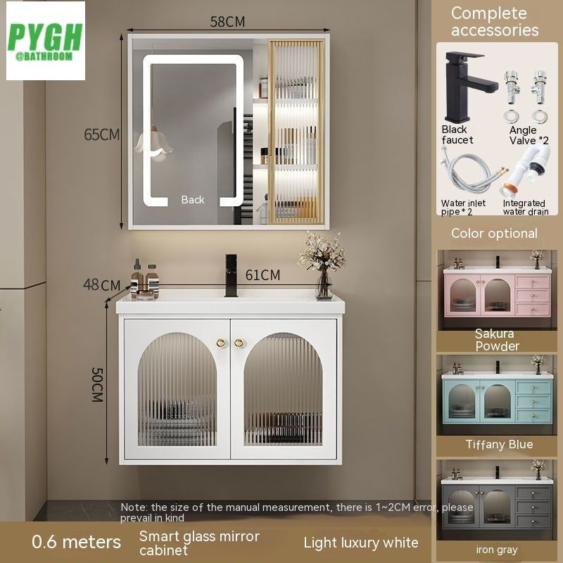 QW- Smart Mirror Real Wood Storage Bathroom Wash Cabinet