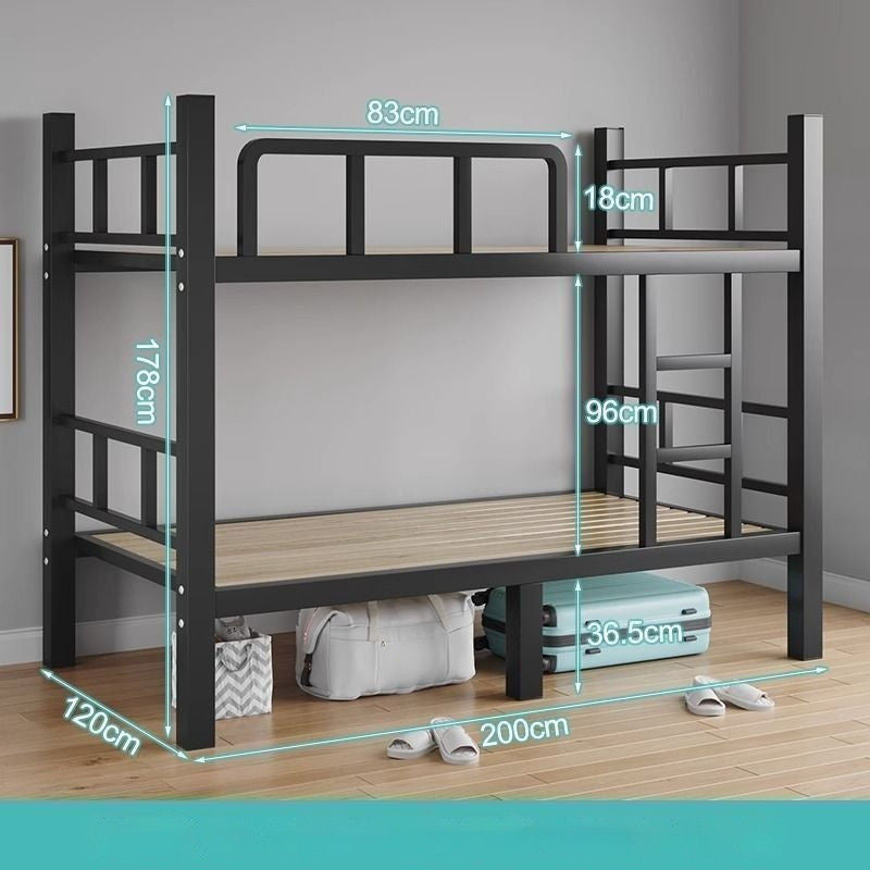 Two-story upper and lower beds, frame steel two-story apartment single bed, double bed