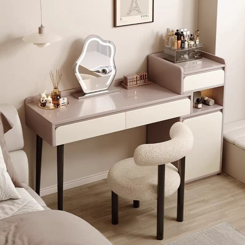 Bedroom Cream Wind Premium Makeup Cabinet Foldable Dressing Table