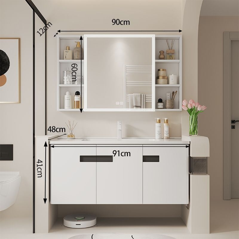 Aluminium aloi QW membuat kabinet simpanan untuk bilik mandi, kabinet cermin dan set sinki. 