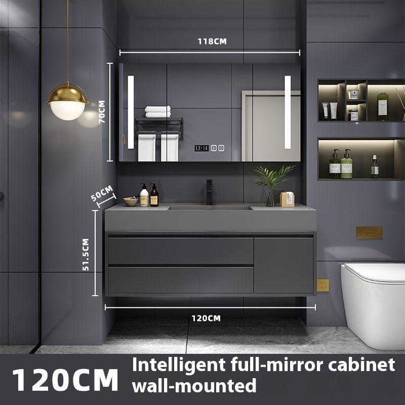 QW- Smart Mirror Real Wood Storage Bathroom Wash Cabinet