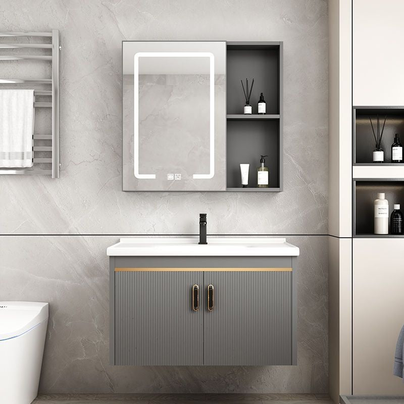 Kabinet Penyimpanan Aluminium QW- Cermin Pintar di Bilik Mandi, Singki Bilik Mandi 