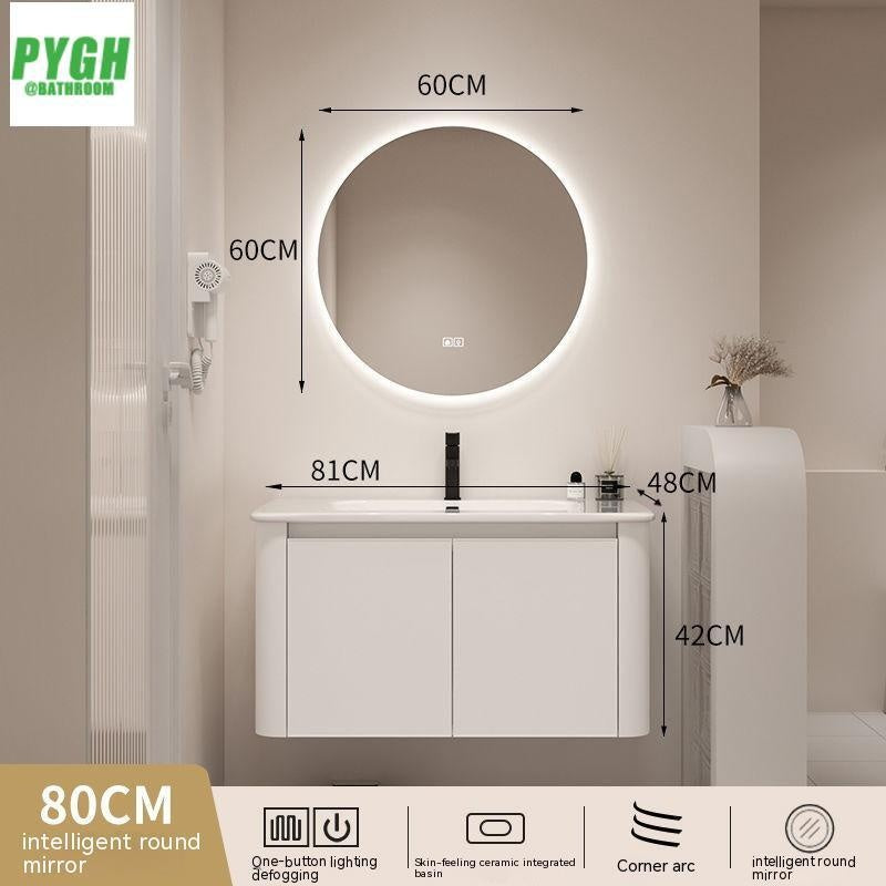 QW- Basin space aluminum integrated basin cabinet, bathroom mirror, storage cabinet