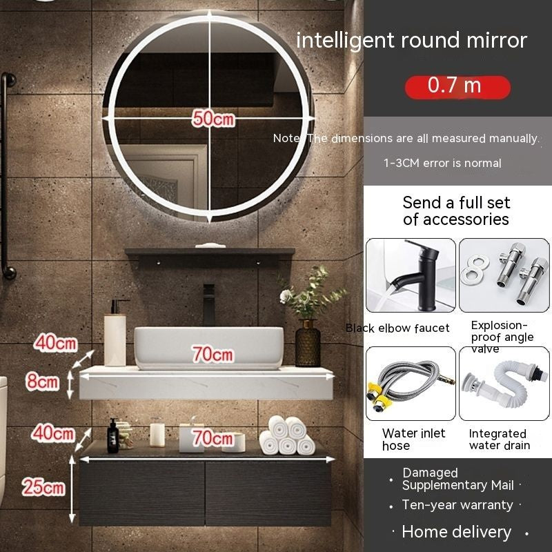 Set Singki QW- Kabinet Penyimpanan Bilik Mandi Cermin Pintar 
