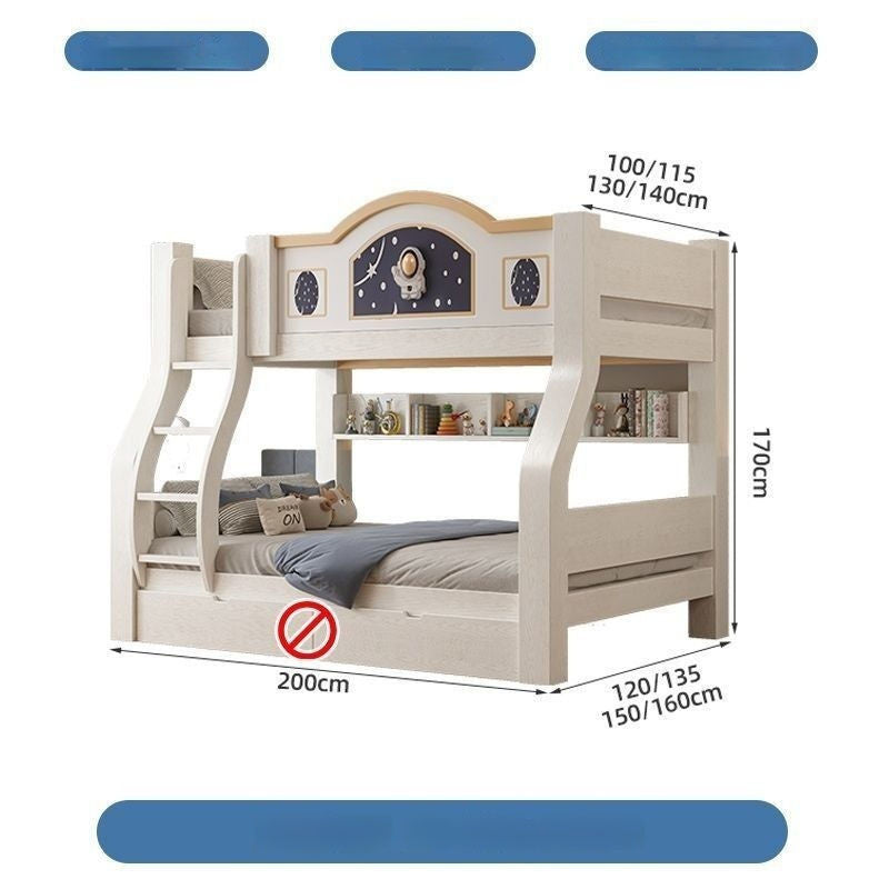 Two-story bunk high-low wooden children's small bed, solid wood, many sizes