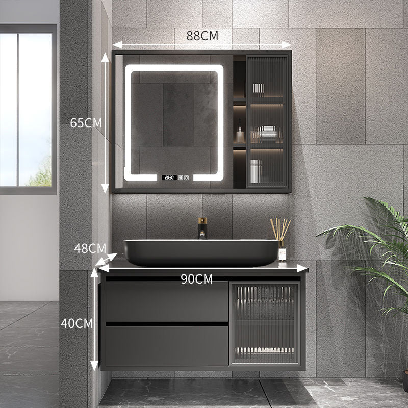 QW- Bathroom Set with Sink and Mirror, Smart Mirror Cabinet