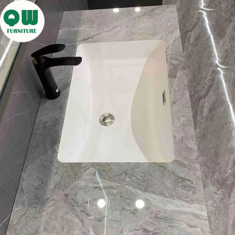 Kabinet Kaca Pintar Penyimpanan Bilik Mandi QW- Rockboard Sinki 