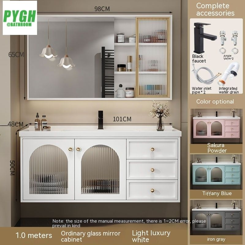 QW- Smart Mirror Real Wood Storage Bathroom Wash Cabinet