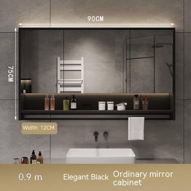 QW- Bilik Mandi Cermin Pintar Kabinet cermin di bilik mandi boleh menghilangkan habuk dan kabus dengan menghidupkan pemanas.