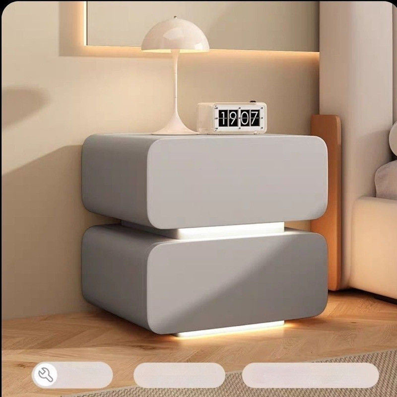 Table, Simple Modern Solid Wood Headboard Household Bed Storage Cabinet, Small Bedside Cabinet for Bedroom
