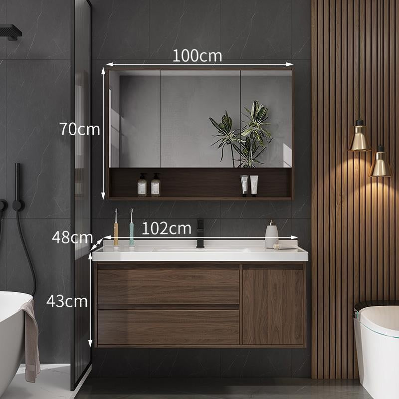 Set Singki Bilik Mandi Kabinet Cermin Penyimpanan QW- 