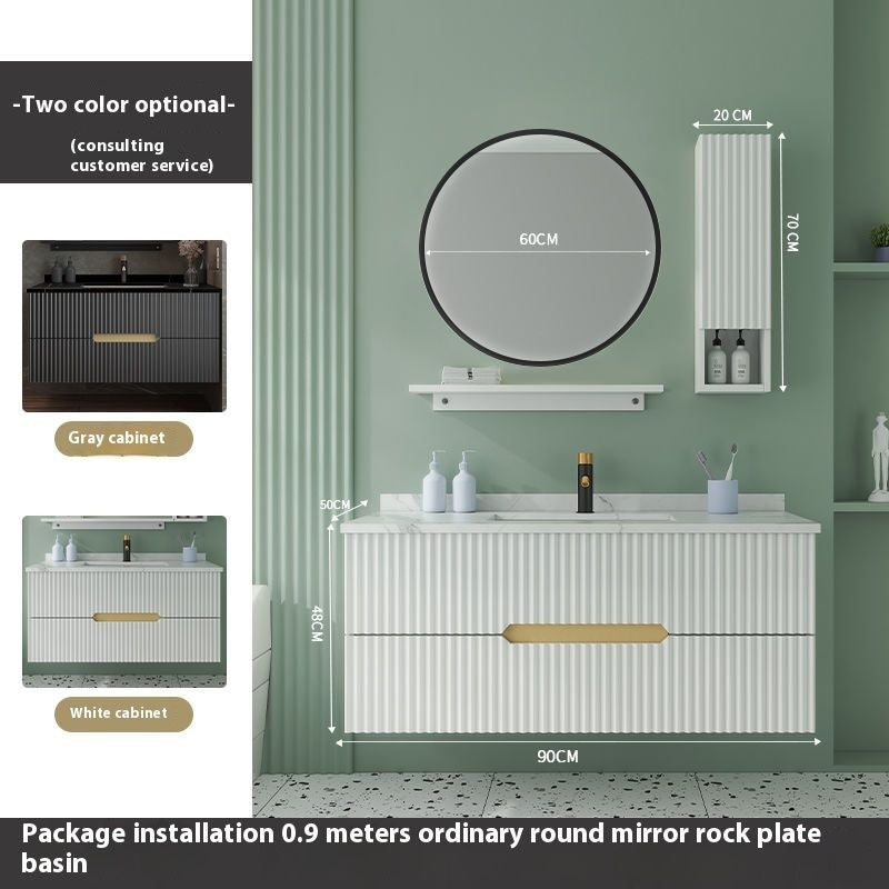 QW- Smart Bathroom, Mirror Bathroom Storage Cabinet, Basin Set