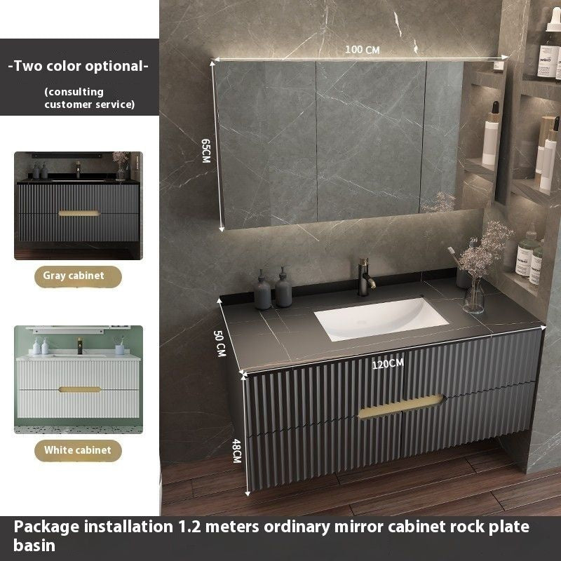QW- Luxury Storage Smart Mirror Bathroom Cabinet Basin Set