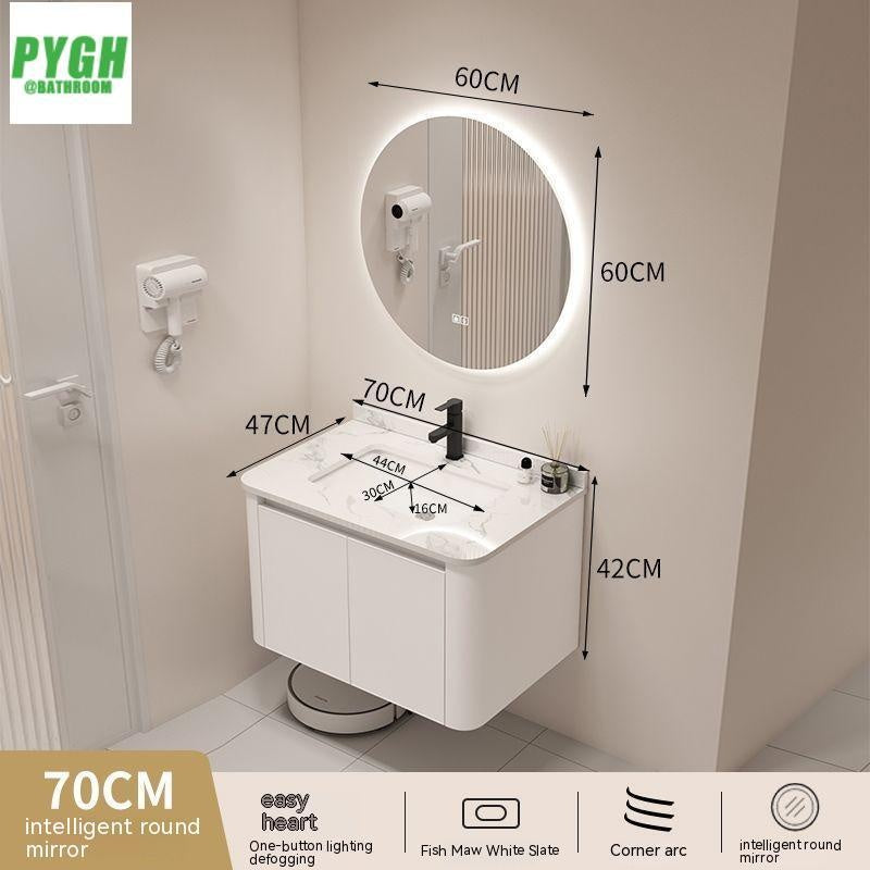 QW- Basin space aluminum integrated basin cabinet, bathroom mirror, storage cabinet