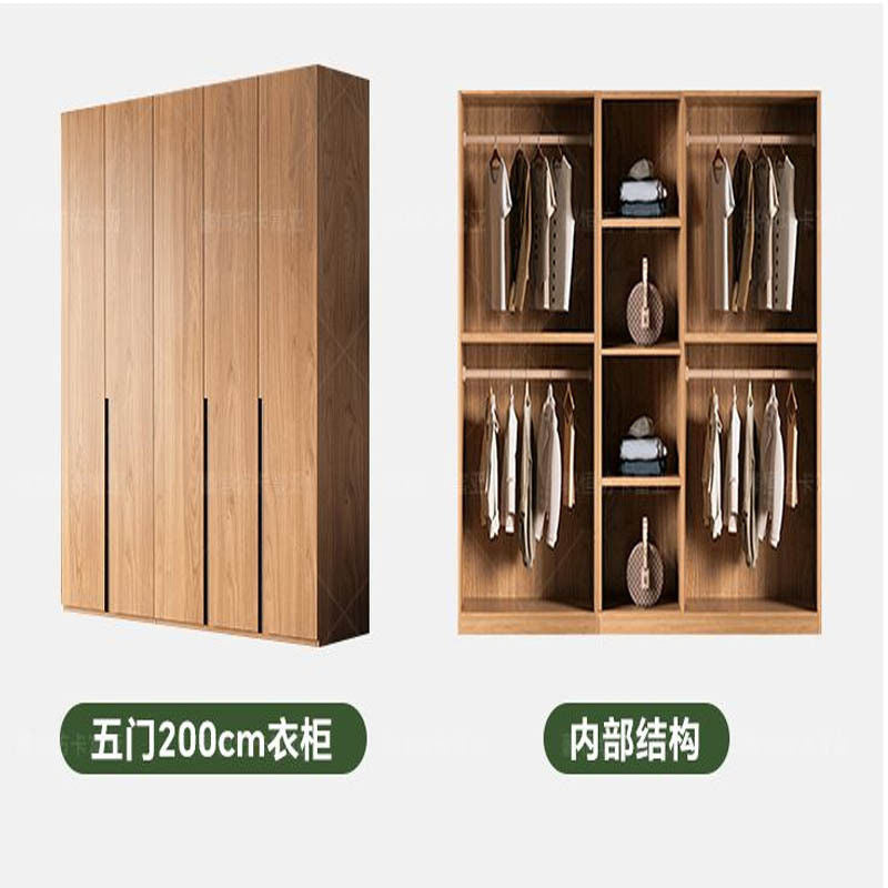 Home Bedroom Solid Wood Easy Assembly Small Wardrobe Children's Storage Cabinet