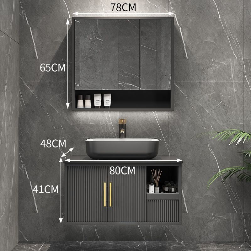 QW- Smart Bathroom, Mirror Bathroom Storage Cabinet, Basin Set