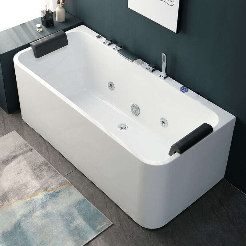 QW- Acrylic Heating System Water Massage Spa Bathtub