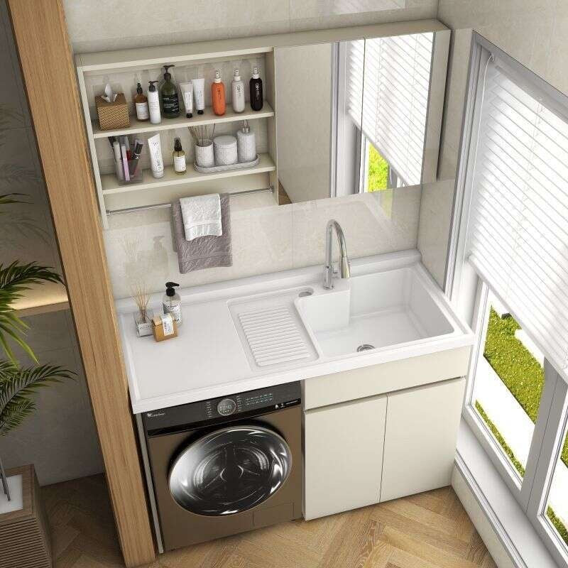 Set Singki Bilik Mandi Kabinet Penyimpanan QW- dengan Paip 