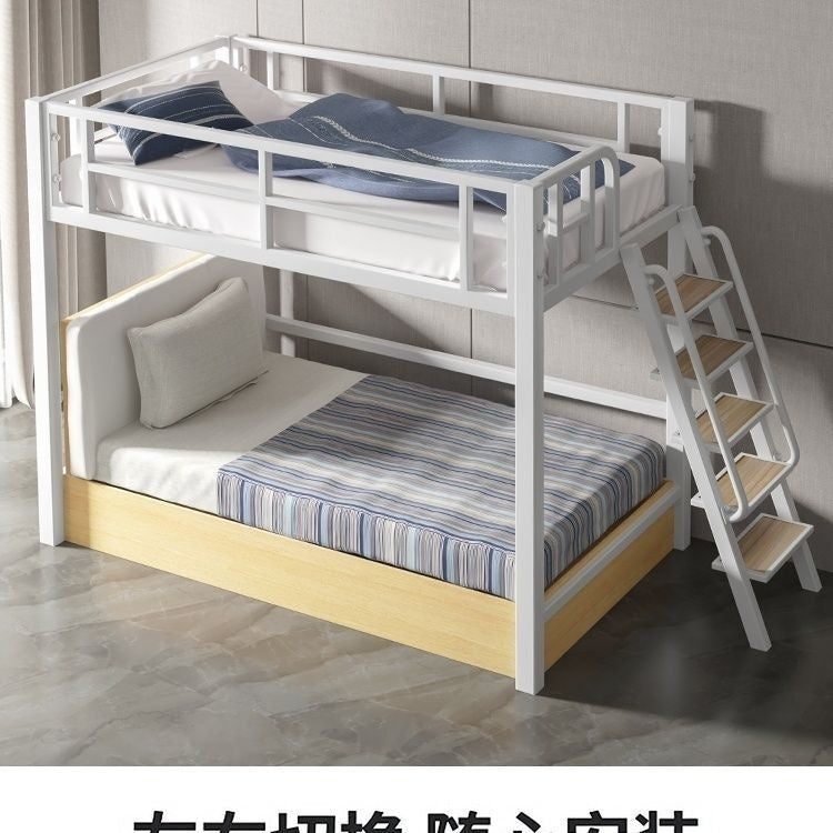 Modern Simple Small Bedroom Suspended Attic Upper and Lower Beds Iron Overhead Art Bunk Bed