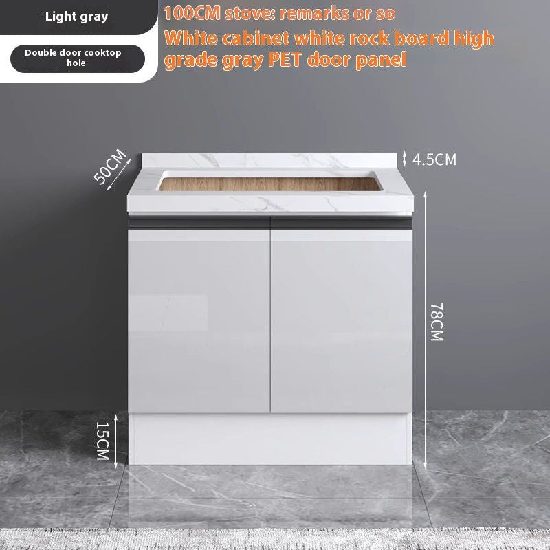 QW- Aluminum Alloy Kitchen Storage Cabinet with Free Sink