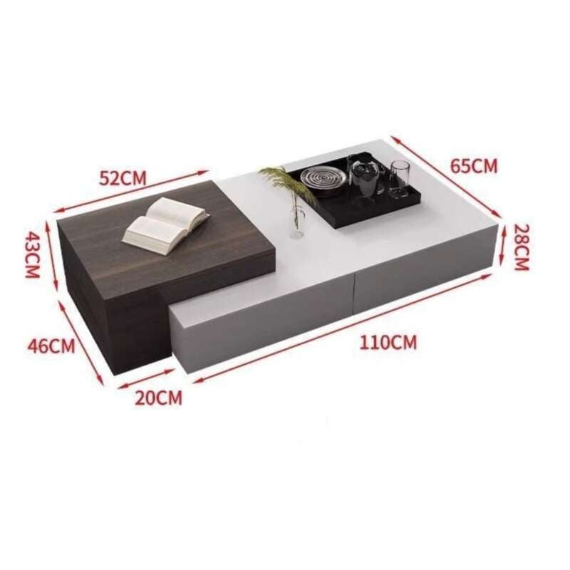 Meja Kopi Batu Boleh Laras Pelbagai Fungsi untuk Ruang Tamu. Kegunaan rumah moden yang ringkas. Meja teh yang elegan dan berkelas.