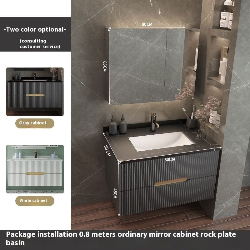 QW- Luxury Storage Smart Mirror Bathroom Cabinet Basin Set