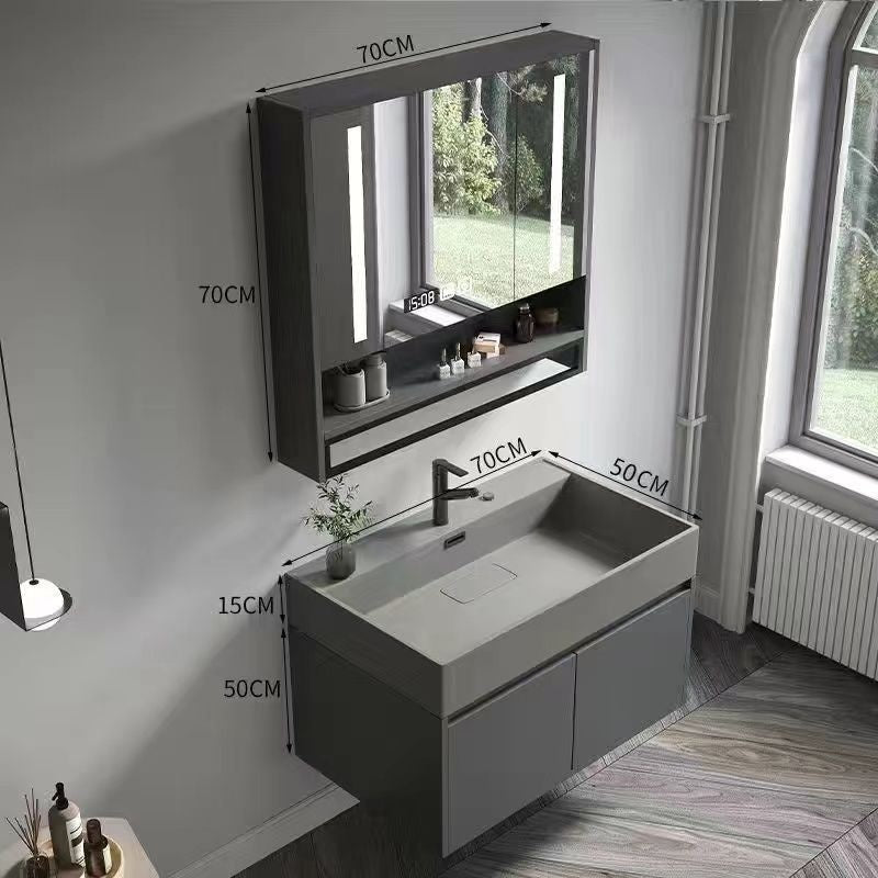 QW- Smart Mirror Real Wood Storage Bathroom Wash Cabinet