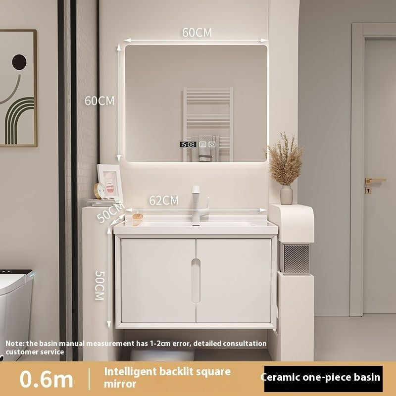 QW- Bathroom storage made from real wood, smart mirror cabinet in the bathroom, bathroom sink