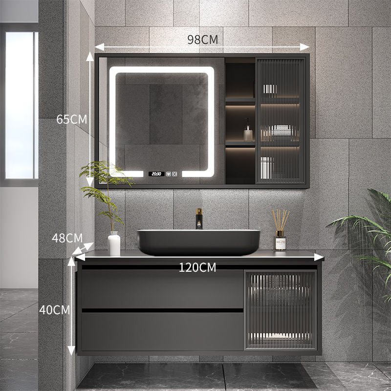 QW- Bathroom Set with Sink and Mirror, Smart Mirror Cabinet