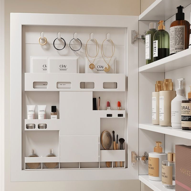QW- alloy Aluminum makes a storage cabinet for the bathroom, mirror cabinet, and sink set.