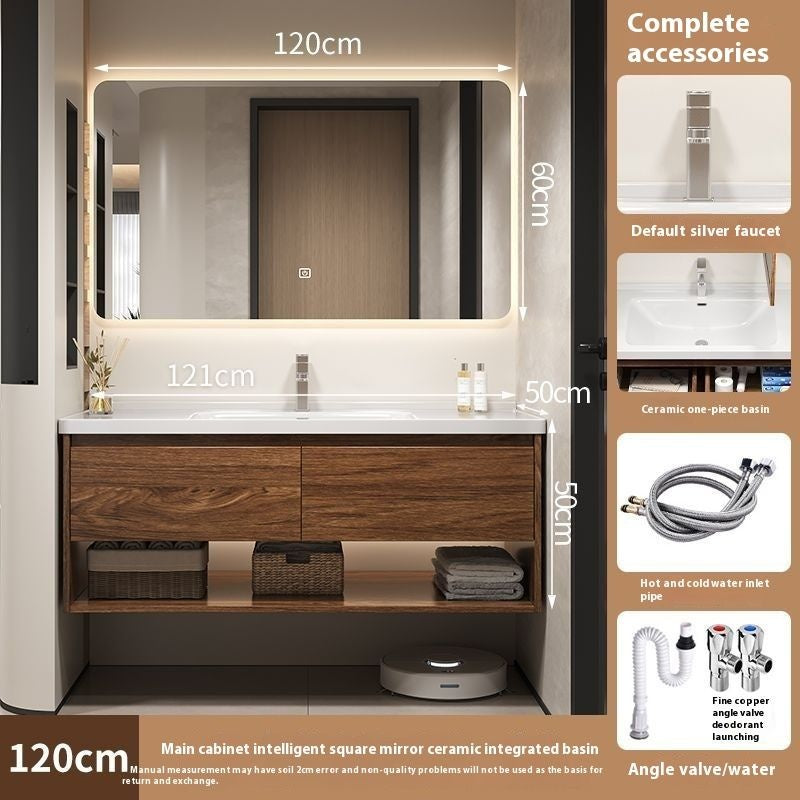 Kabinet kayu QW- Hua To Cermin pintar di bilik mandi Set sinki bilik mandi 