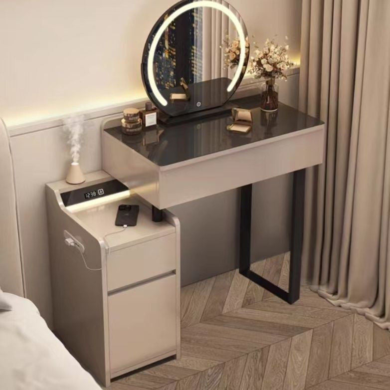 Modern Luxury Solid Wood Bedroom Dressing Table Multi-functional Storage Cabinet One Set
