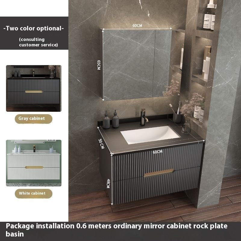 QW- Luxury Storage Smart Mirror Bathroom Cabinet Basin Set