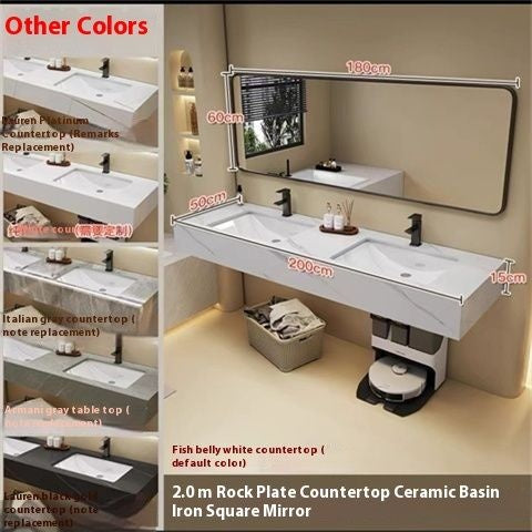 QW- Artificial Marble Sink Set, Smart Bathroom Mirror