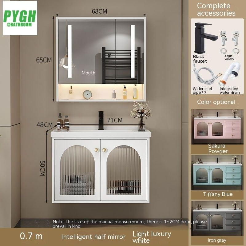 QW- Smart Mirror Real Wood Storage Bathroom Wash Cabinet