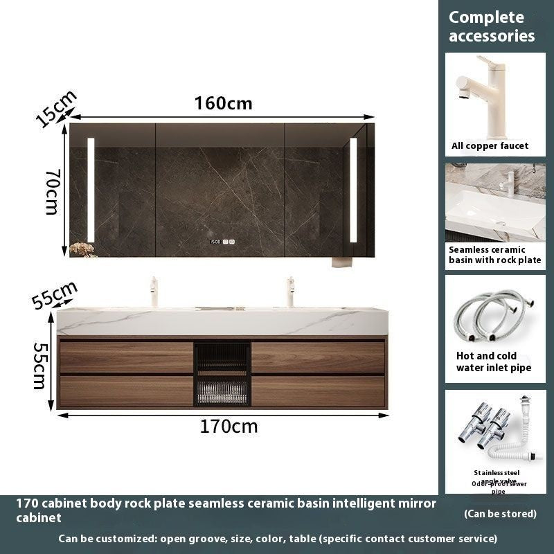 QW- Custom-madeBathroom CounterBathroom Storage CabinetSmart Mirror CabinetBathroom Basin
