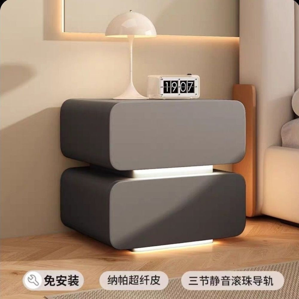 Table, Simple Modern Solid Wood Headboard Household Bed Storage Cabinet, Small Bedside Cabinet for Bedroom