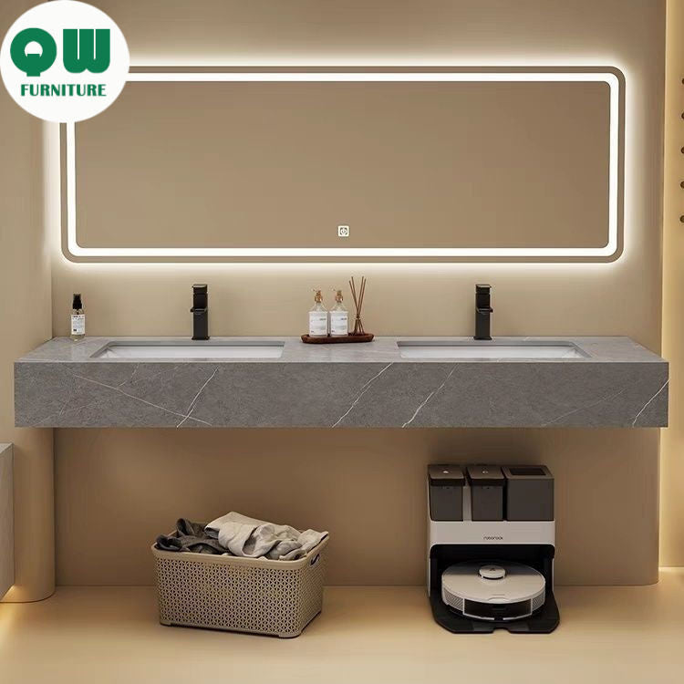QW- Artificial Marble Sink Set, Smart Bathroom Mirror