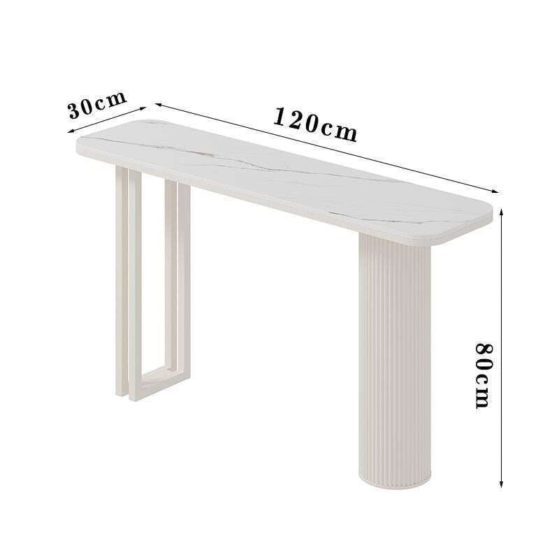 Meja batu pembahagi ruang tamu bar, jalur logam, pintu masuk, gaya Itali, meja konsol segi empat sama mewah ringan.