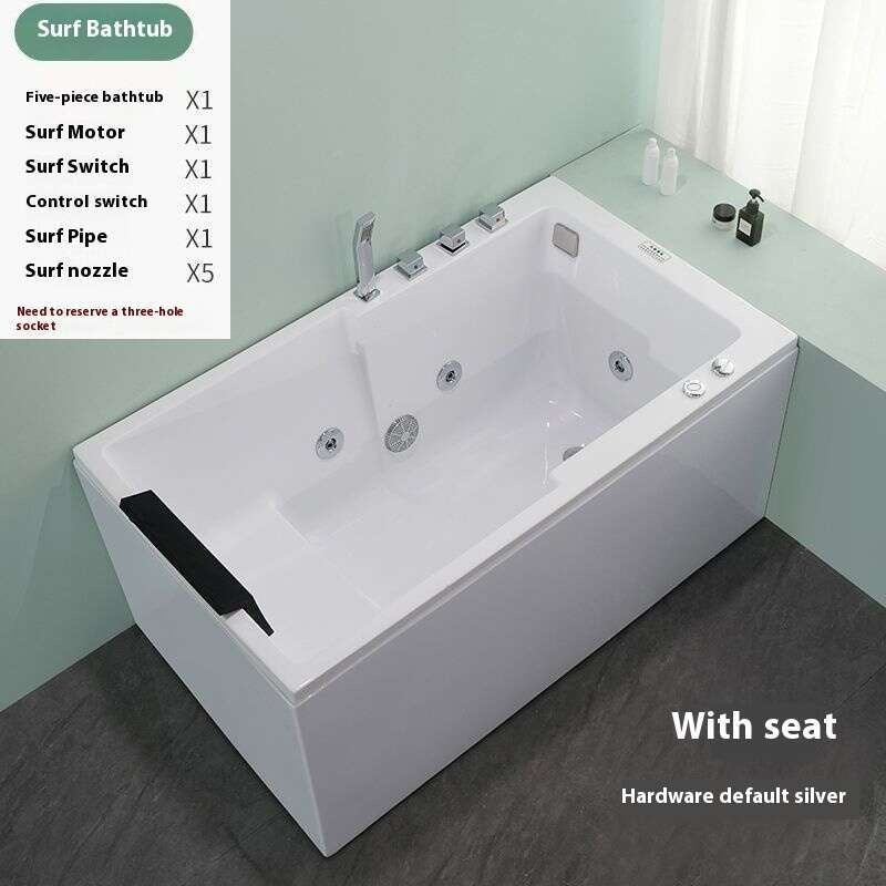 QW- Acrylic Spa Bathtub, Heated Bathtub