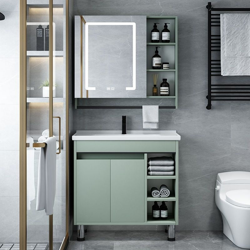 QW- Kabinet simpanan paling sempit Cermin pintar di bilik mandi Set sinki bilik mandi 